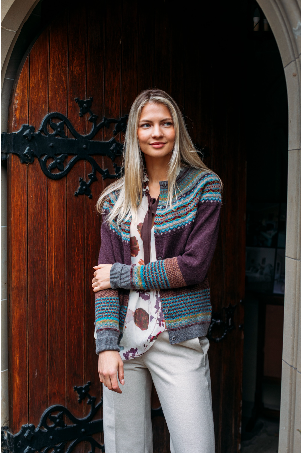 Eribe Knitwear Alpine Cardigan in Esmeralda