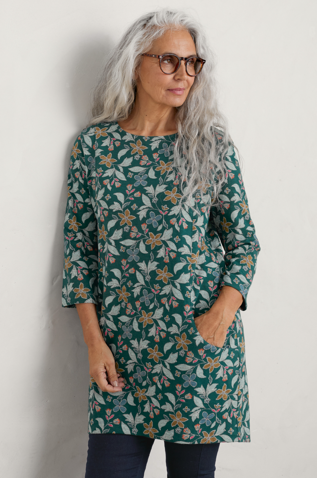 Seasalt Shore Foraging Tunic in Stitched Clematis Loch