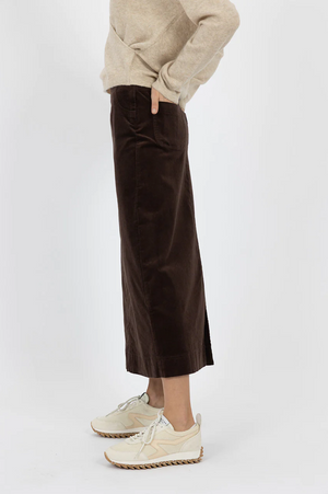 Humidity Billie Cord Skirt in Cocoa