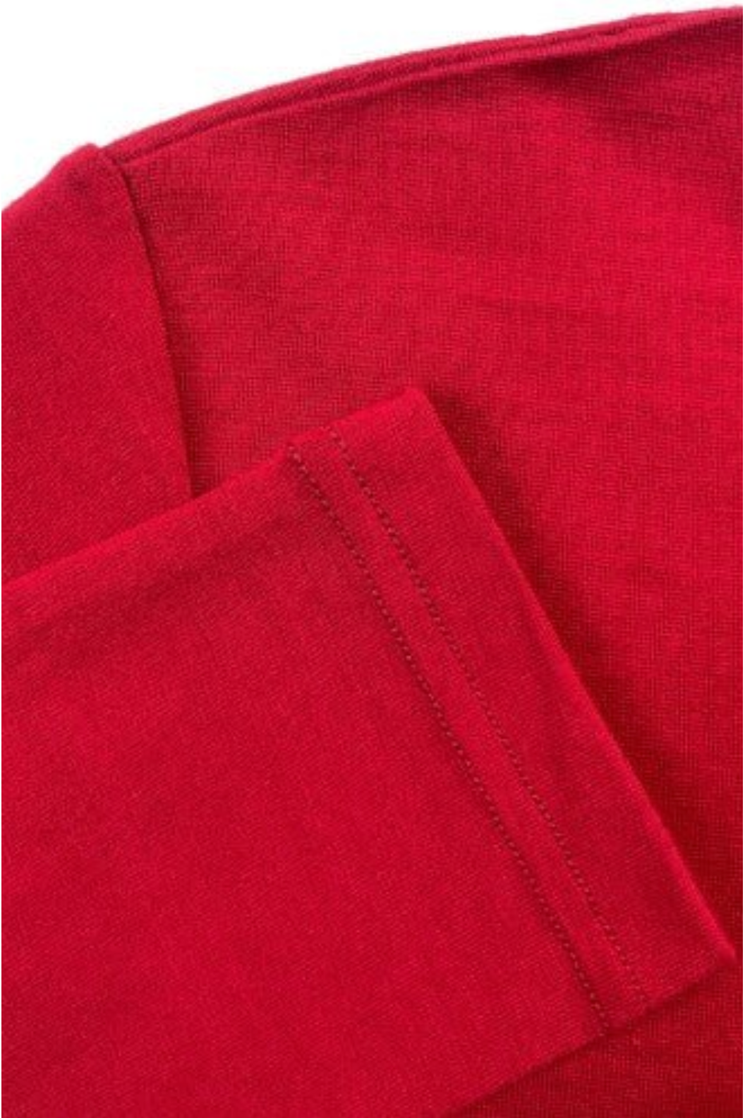 Ebony Merino Long Sleeve Crew Top in Ruby