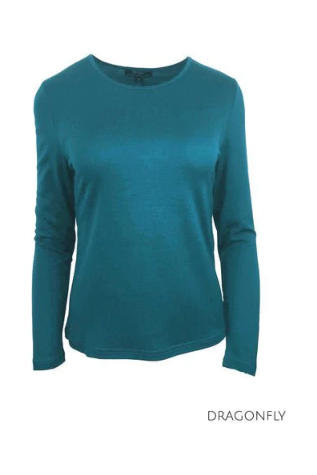 Ebony Merino Long Sleeve Crew Top in Dragonfly