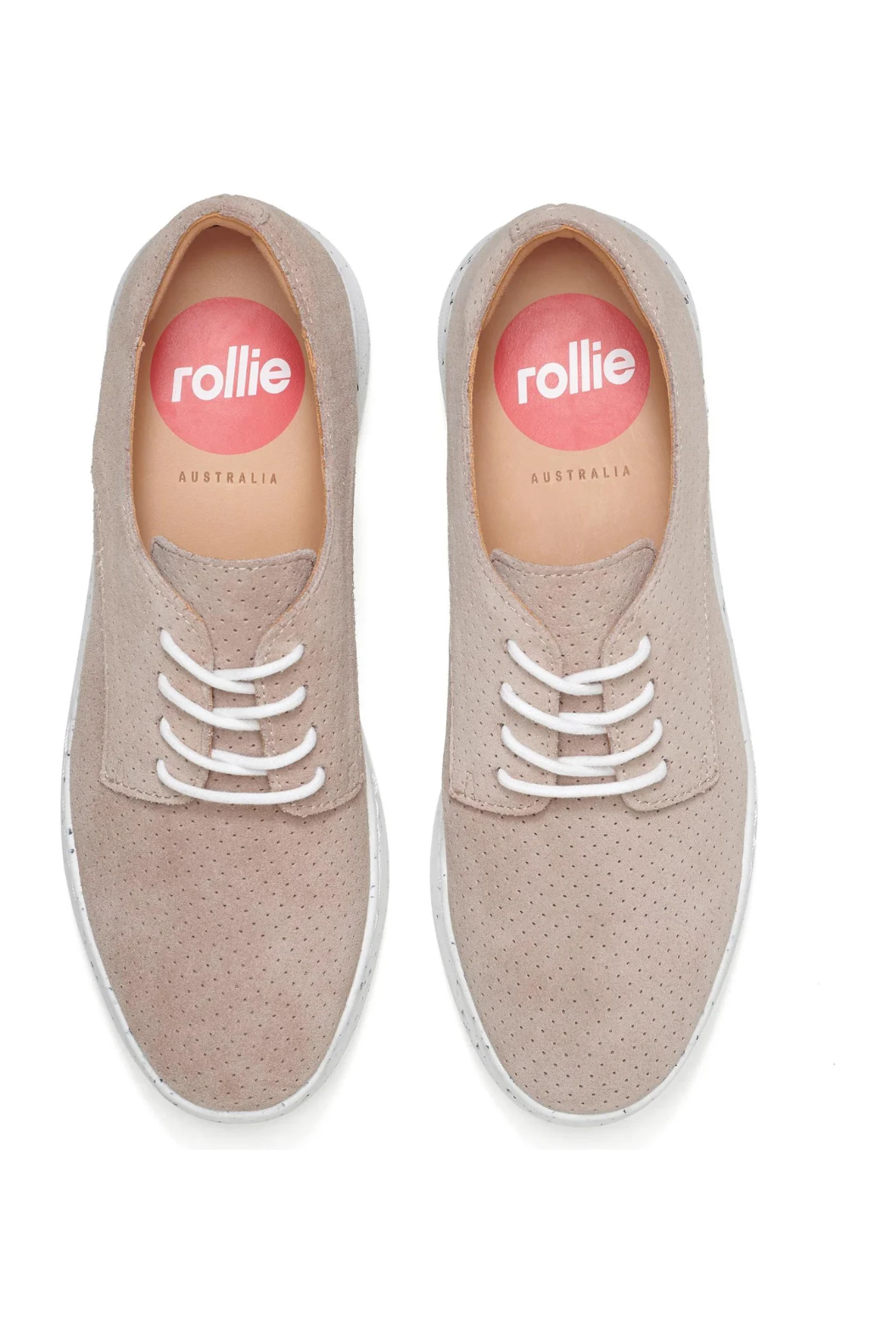 Rollie Derby City Pin Punch Taupe Suede