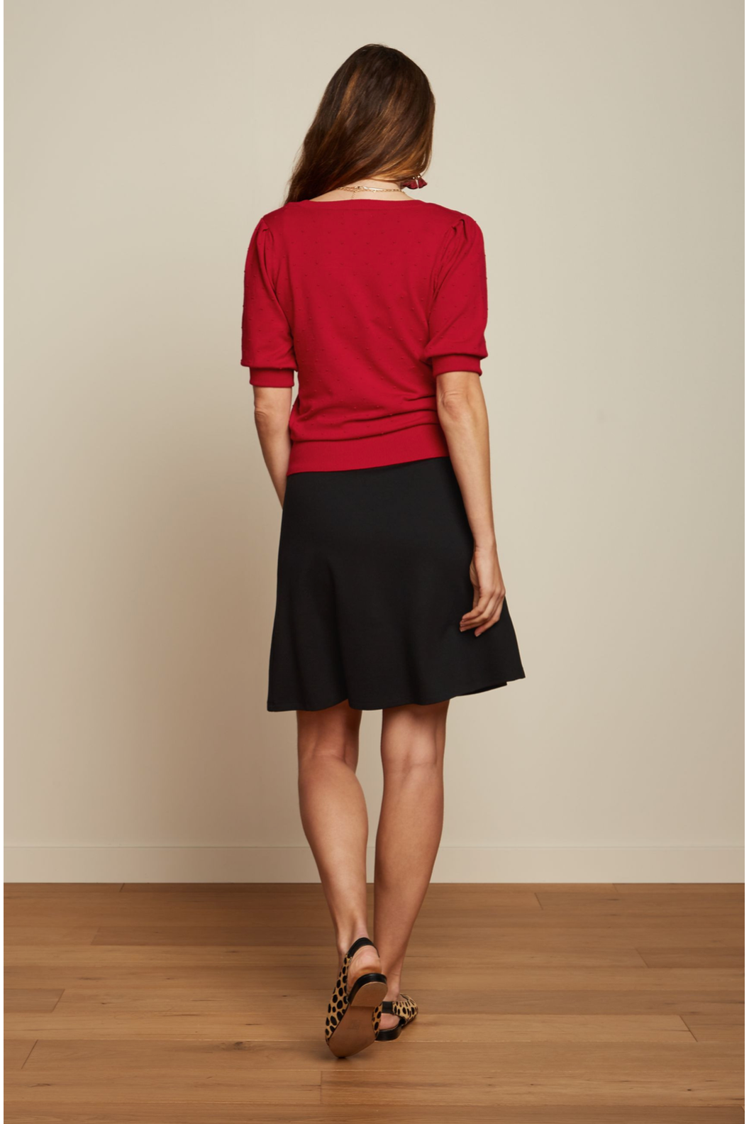 King Louie Border Skirt Milano Uni in Black