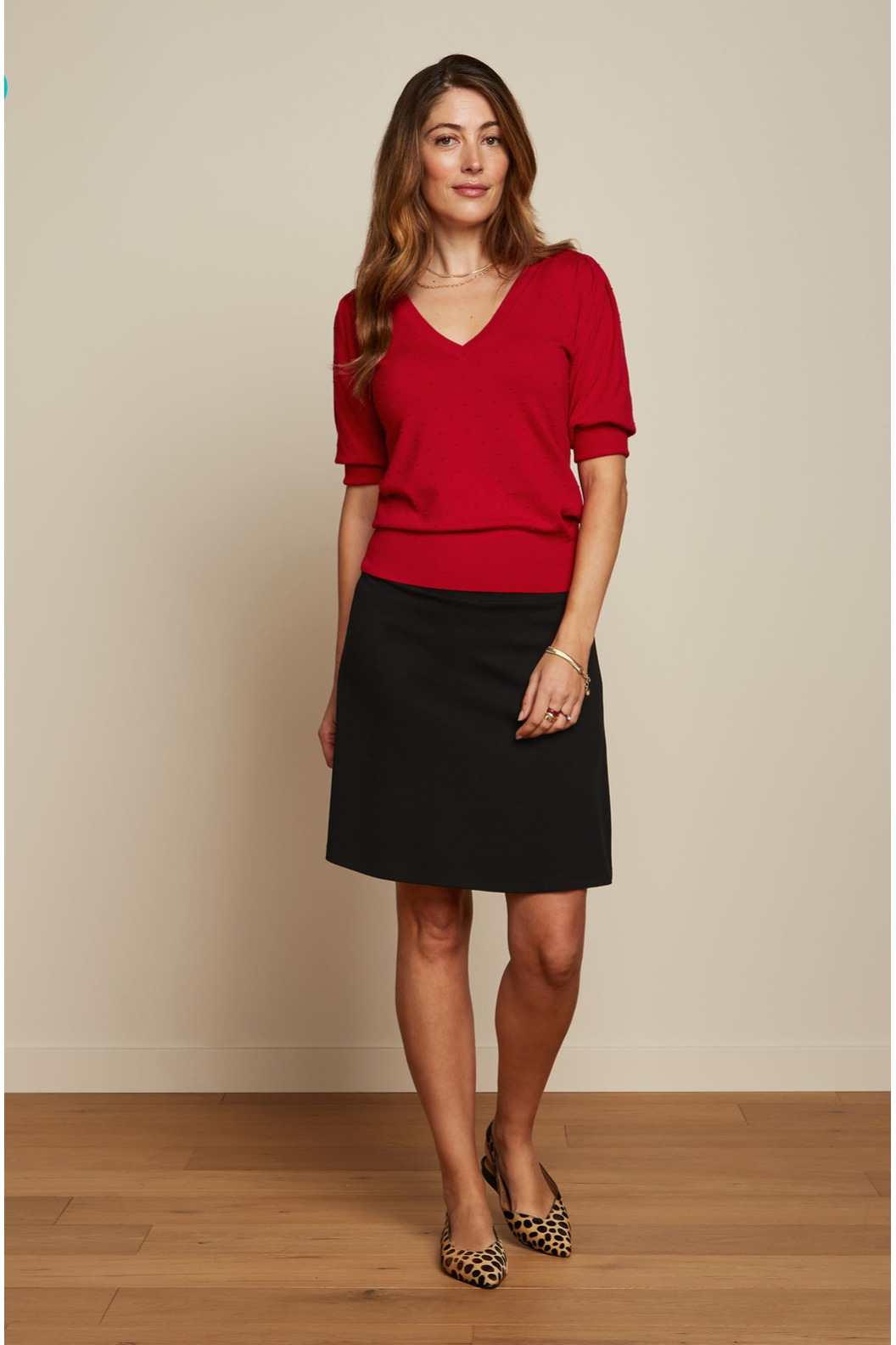 King Louie Border Skirt Milano Uni in Black