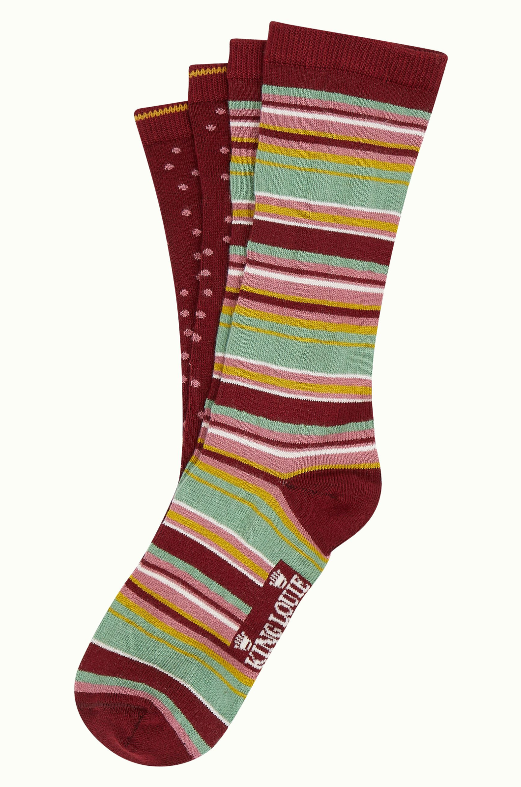 King Louie Giftbox Socks Quentin in Cabernet Red