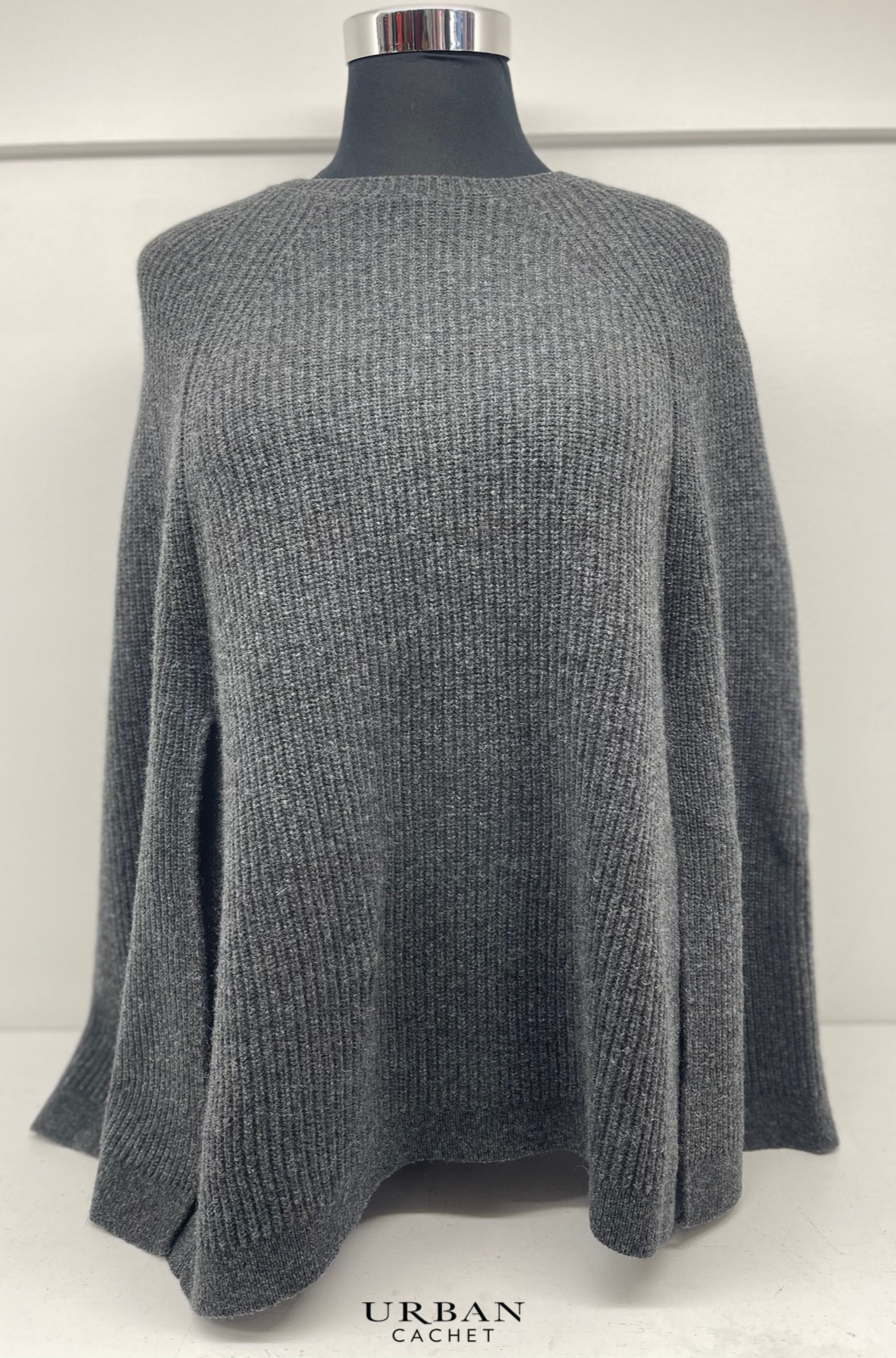 Mansted Denmark Windy Lamb Yoke Cape in Charcoal