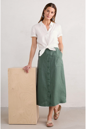 Seasalt Cornwall Rosewell Farm Skirt in Dark Balsam