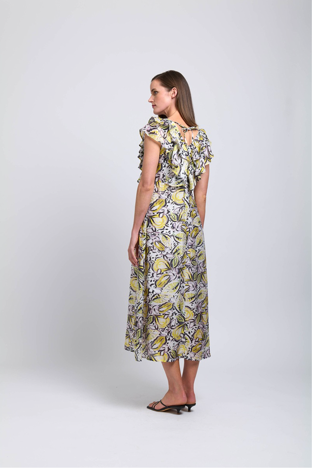 Foil Paradise Dress in Tropics Print