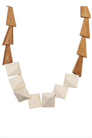 Enhance Accessories Geo Necklace in Natural