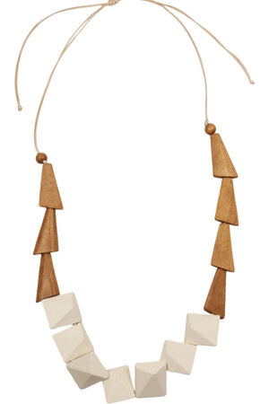 Enhance Accessories Geo Necklace in Natural