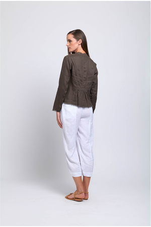 Foil Fringe Festival Jacket in Khaki