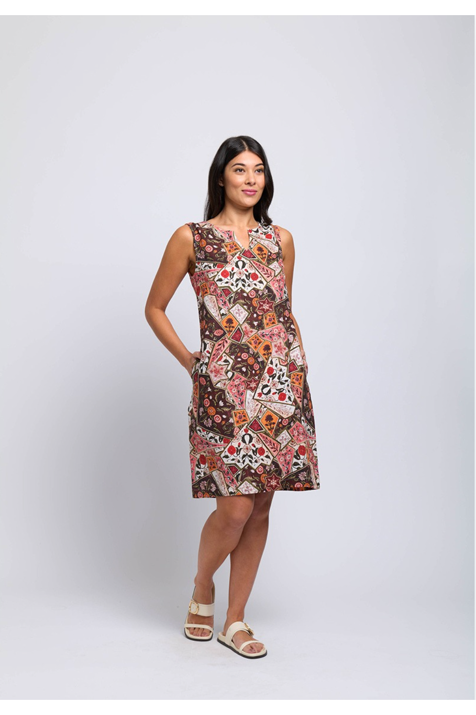 Foil Sun-Sational Dress in Montage Print