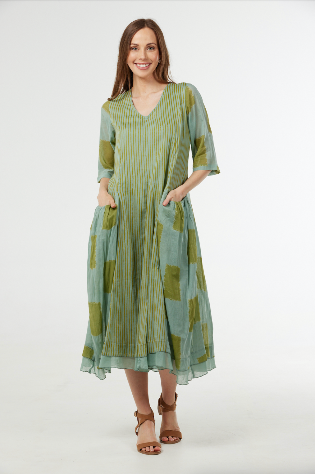 Au Hasard D'un Voyage Cotton Dress in Morocco Print