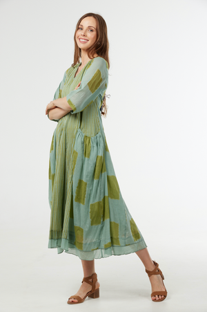 Au Hasard D'un Voyage Cotton Dress in Morocco Print