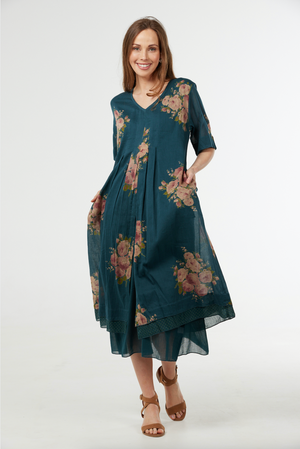 Au Hasard D'un Voyage Cotton Dress in Provence Print