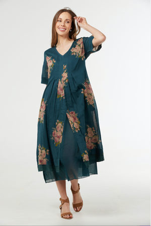 Au Hasard D'un Voyage Cotton Dress in Provence Print