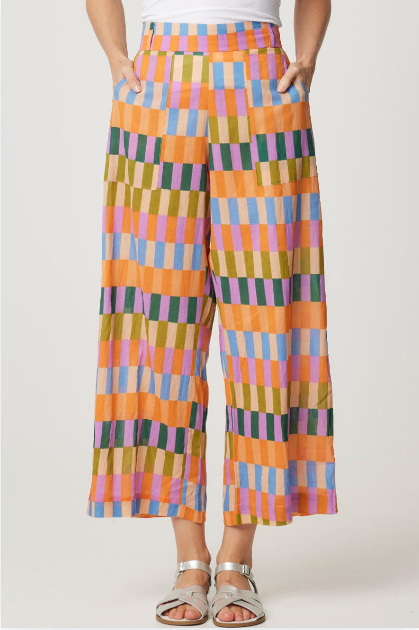 CAKE Romy Pant in Rainbow Block