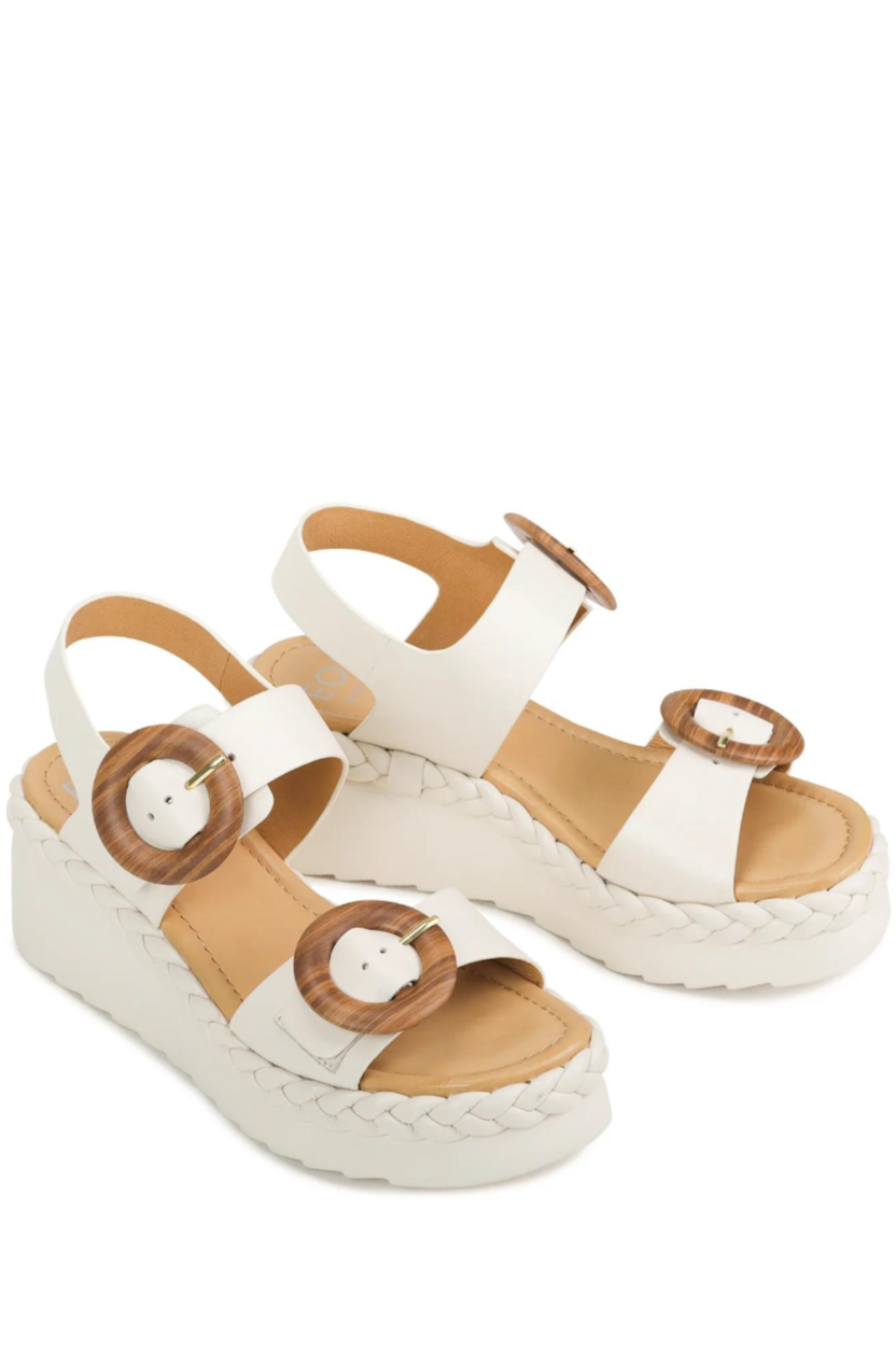 EOS Footwear Menorca Sandals in Bone