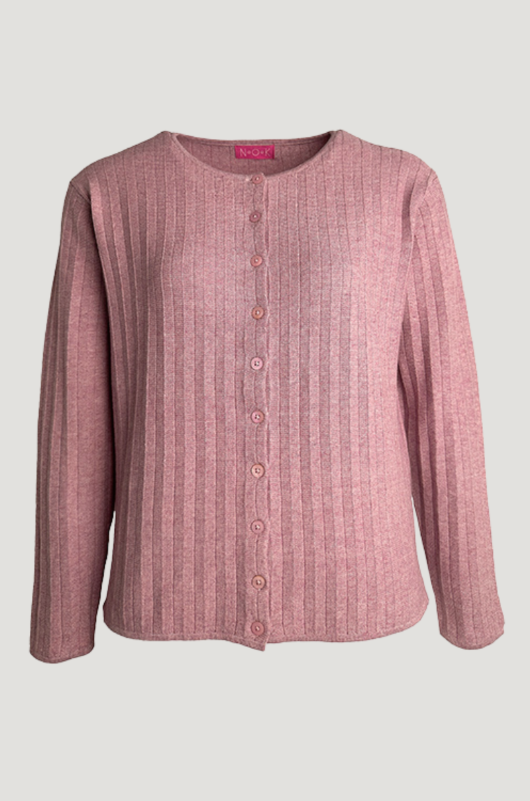 N.O.K Nature Of Knitting Sapho Cardigan in Dark Rose