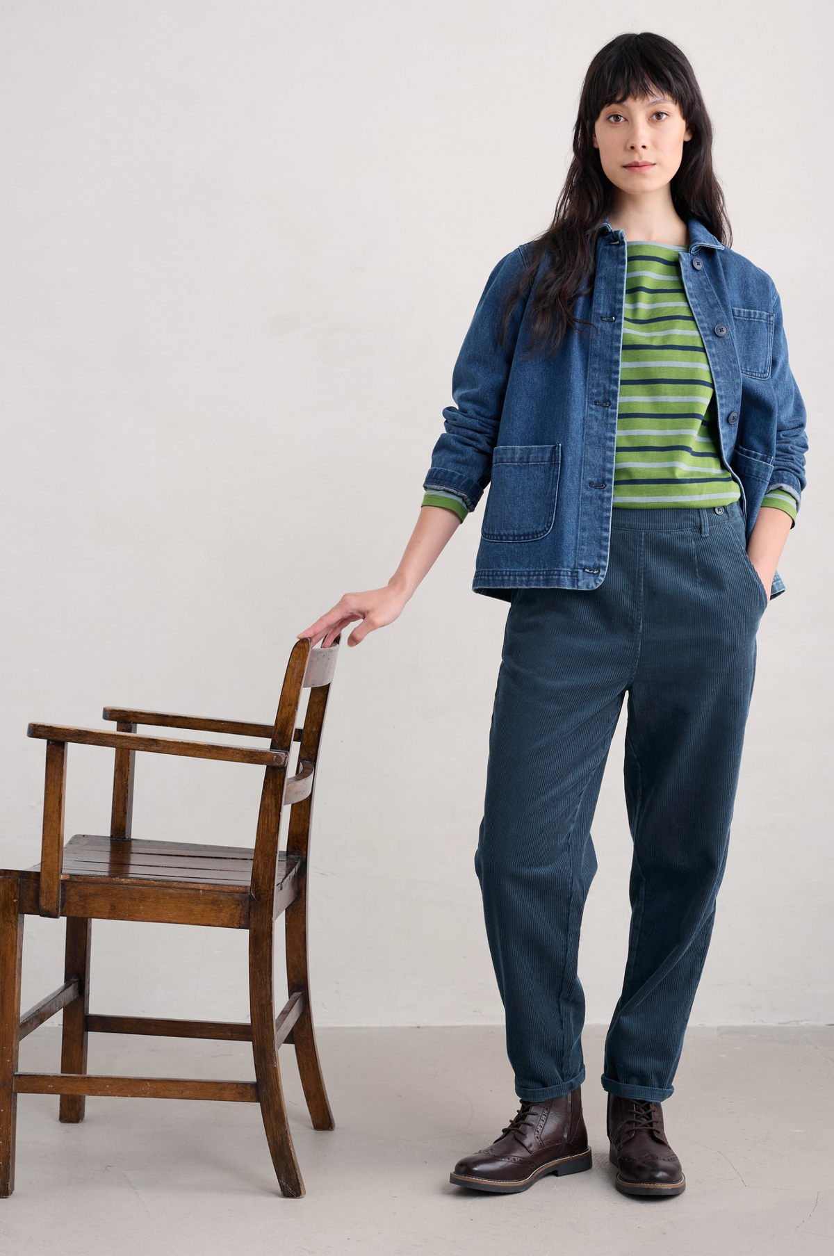 Seasalt Cornwall Porfell Trousers in Sea Cave