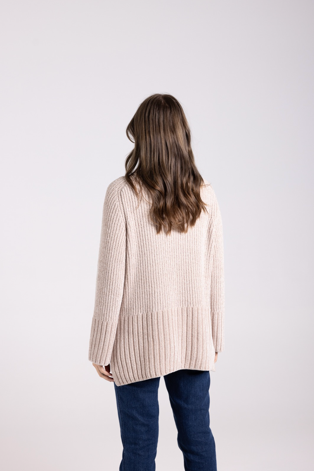 Two-T's Clothing Chenille sweater in Latte