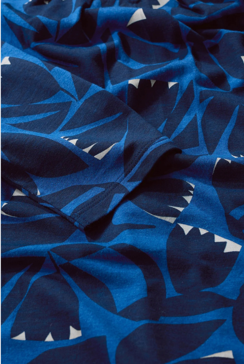 Seasalt Cornwall Appletree 3/4 Sleeve Top in Floral Cutout Ink