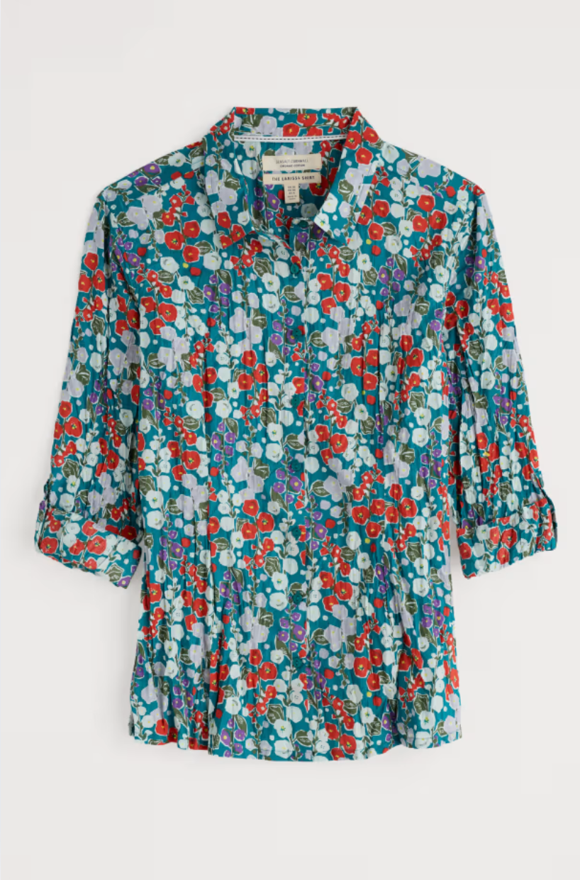 Seasalt Cornwall Larissa Shirt in Wild Hollyhock Dark Drift