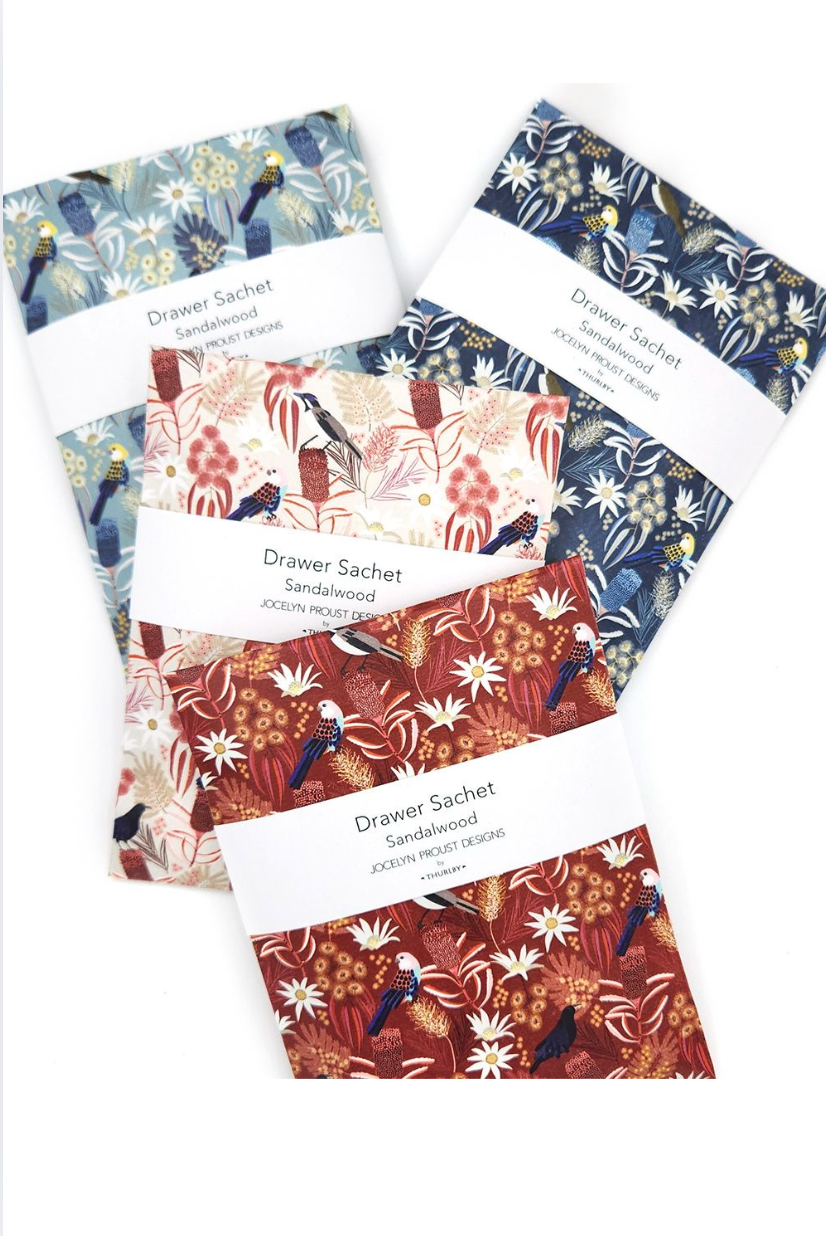 Thurlby Herb Farm Jocelyn Proust Designs Moonlight Birds Drawer Satchel in Sandalwood