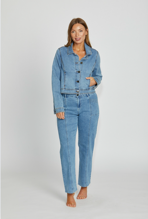 New London Jeans Newry Lightweight Denim Jacket in Light Wash