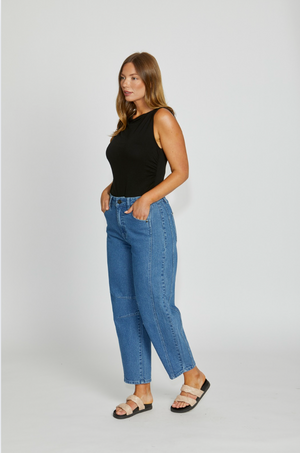 New London Jeans Truro Barrel Jean in Denim