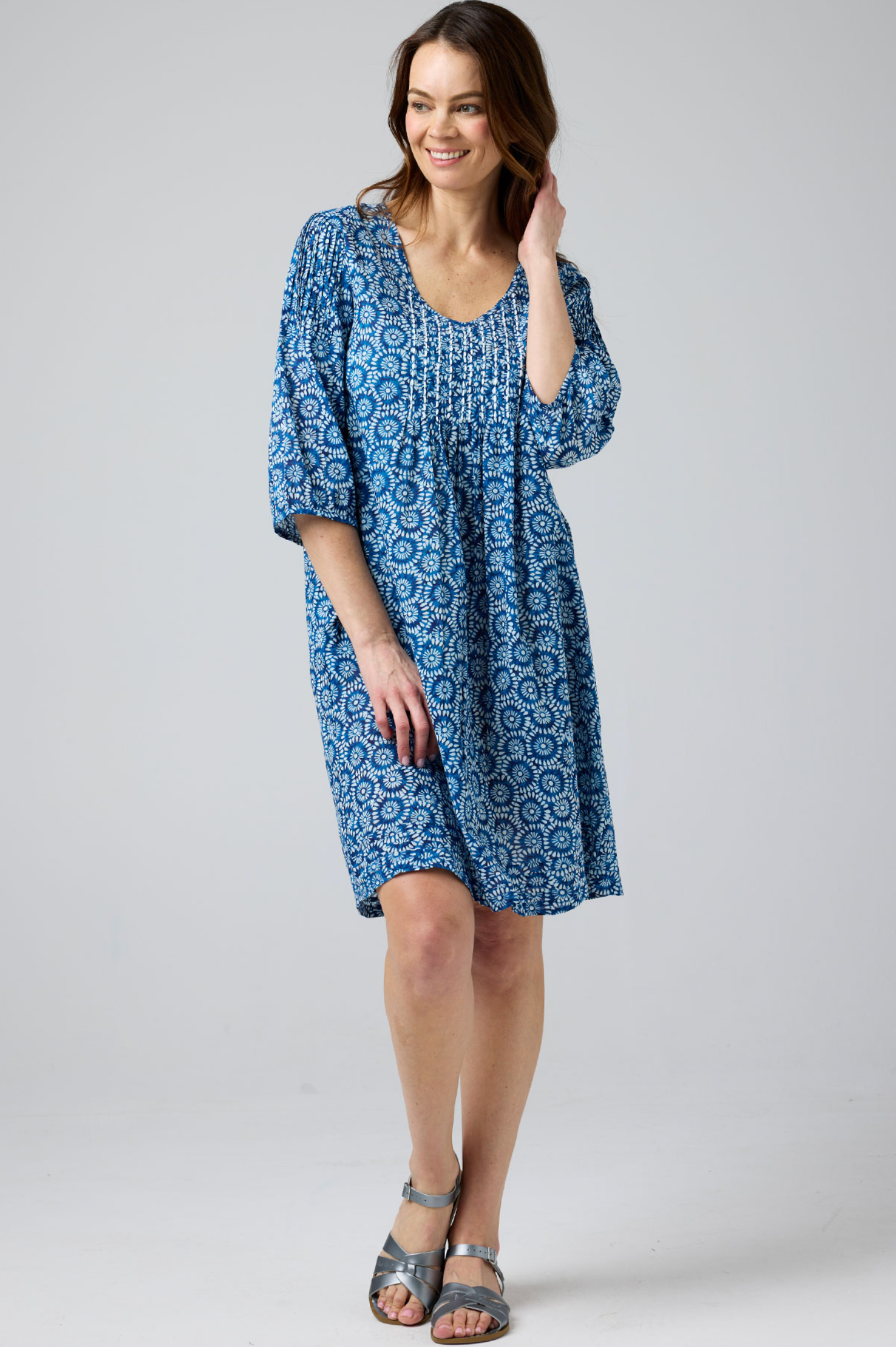 CAKE Sally Dress in Blue Circle