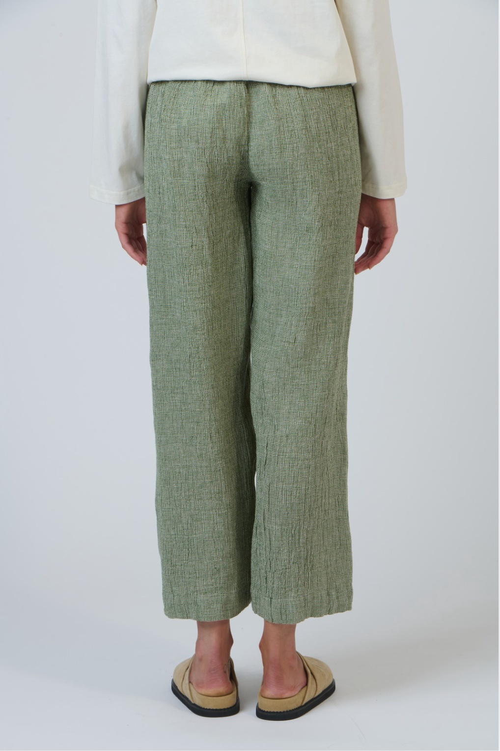 Naturals by O & J Linen Pant in Oregano Fleck