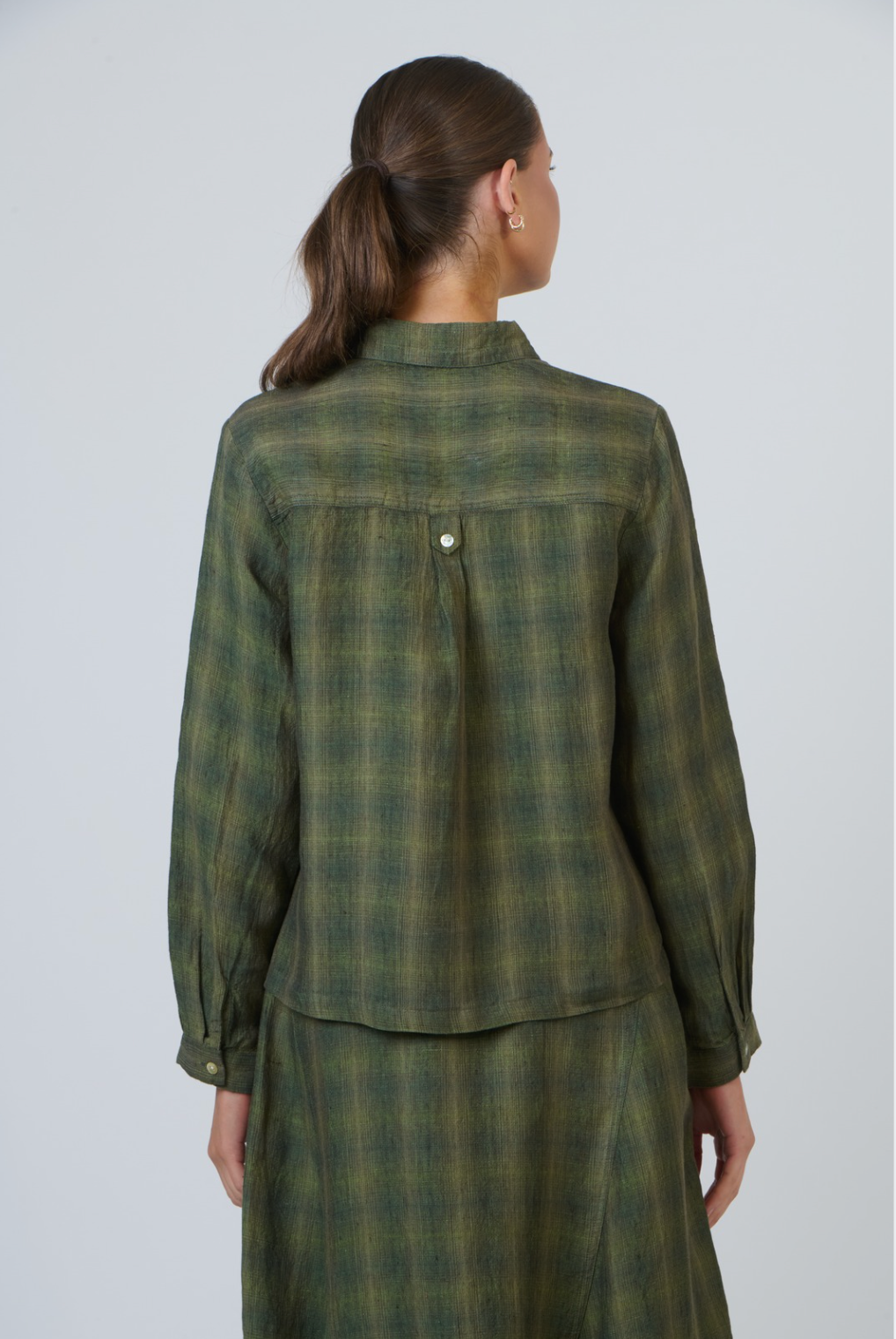 Naturals by O & J Button Through Top/Jacket in Highland Check