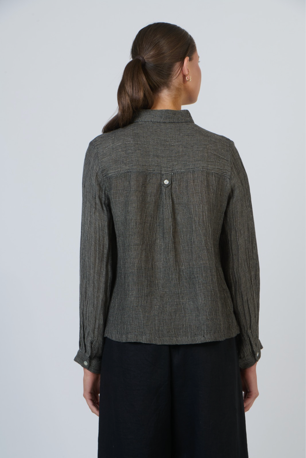 Naturals by O & J Button Through Top/Jacket in Mussel Fleck