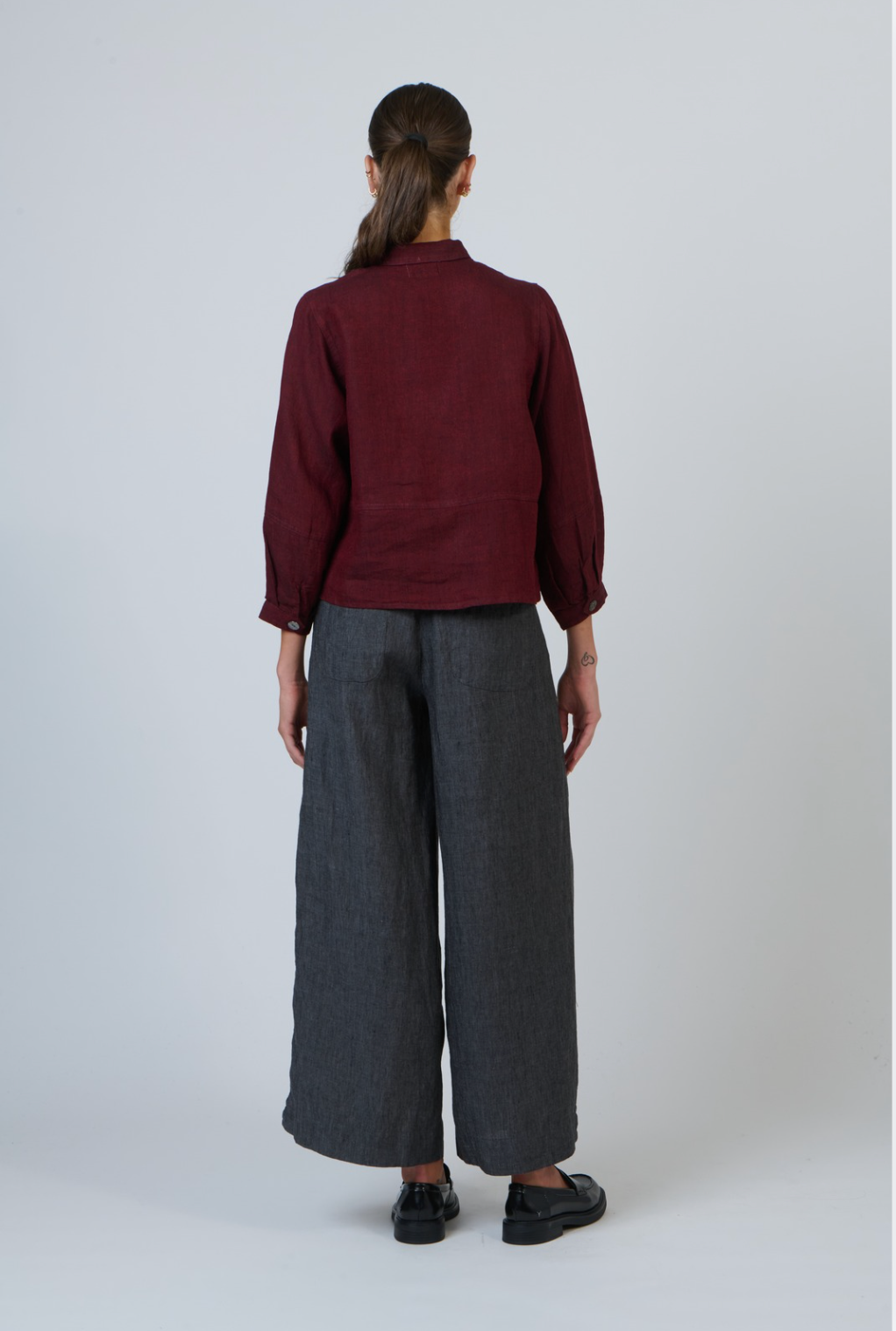 Naturals by O & J Linen Pant in Meteor Grey