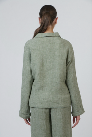 Naturals by O & J Button Through Jacket in Oregano