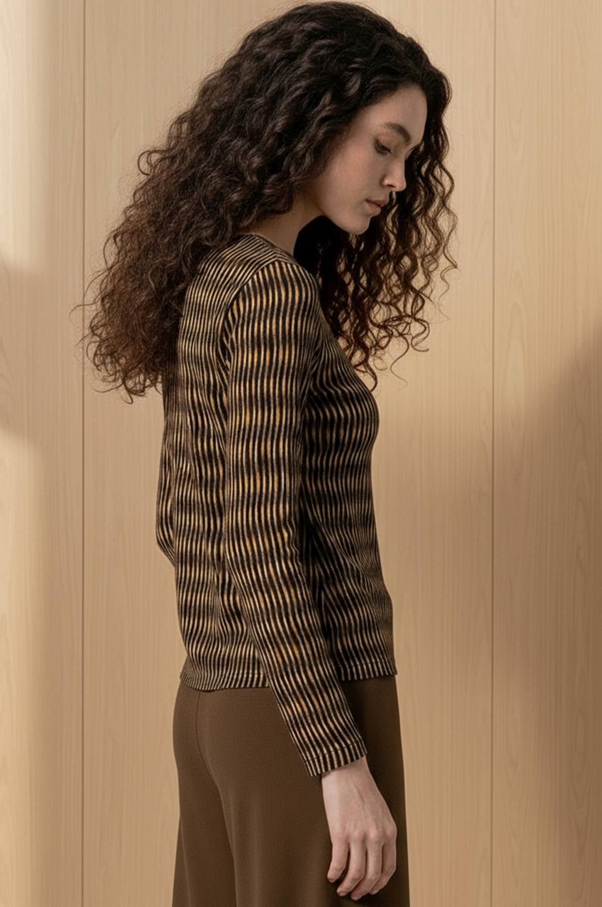 Surkana Stretch Top with Wave print