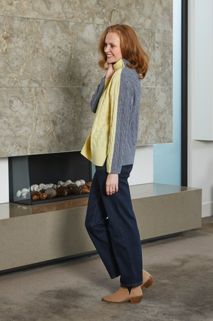 New London Jean Holborn Wide Leg Full Length Jean in Dark Wash