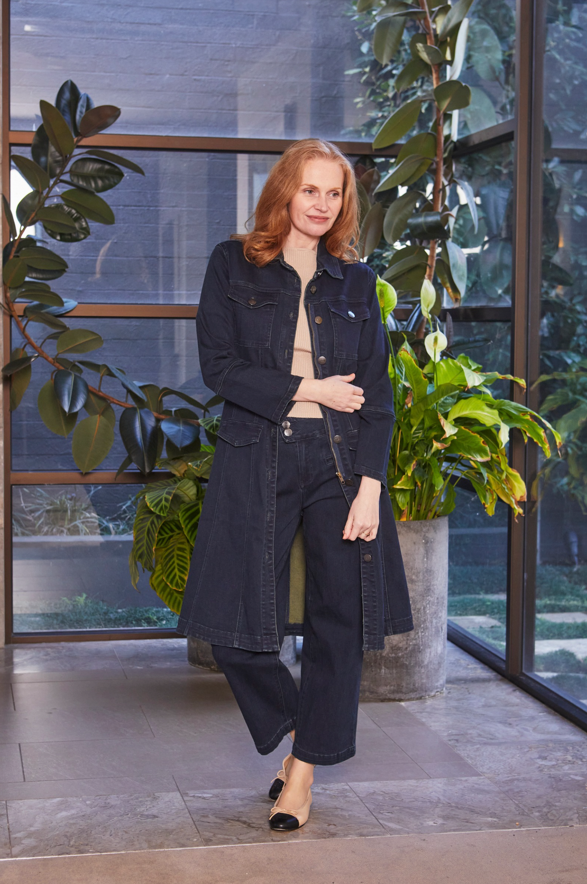 New London Jeans Christow Loose Leg Crop in Dark Wash