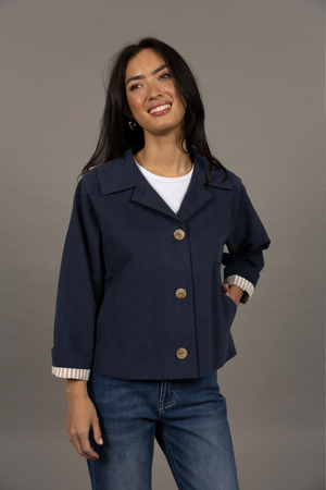 Humidity Dash Coat in Navy
