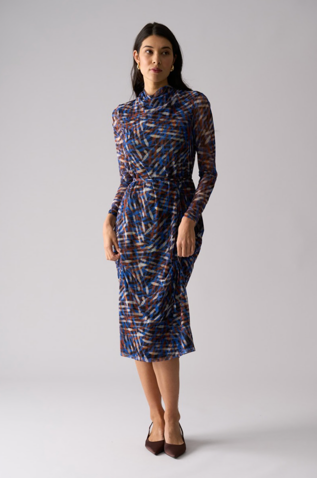 Foil Sheer Fun Dress in Elemental