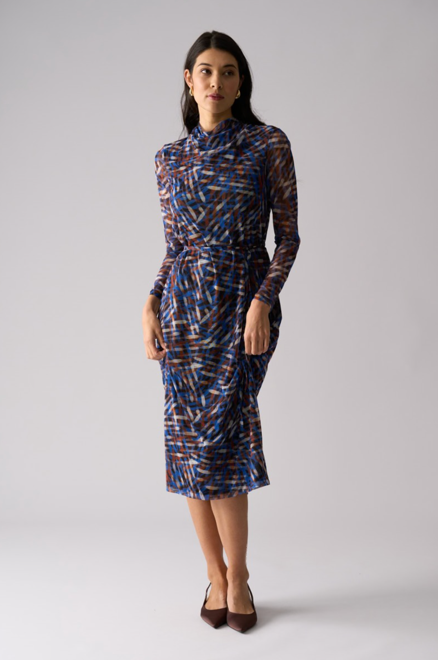 Foil Sheer Fun Dress in Elemental