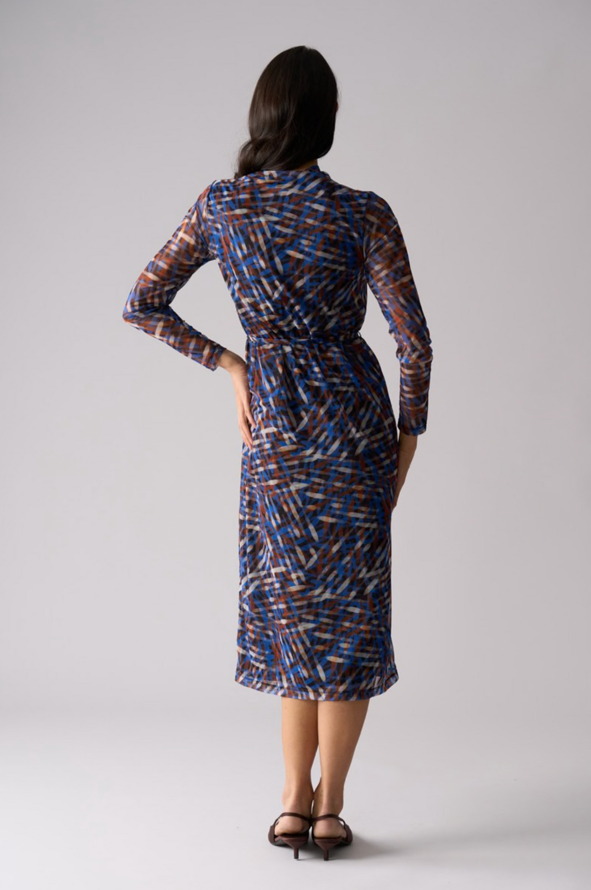 Foil Sheer Fun Dress in Elemental