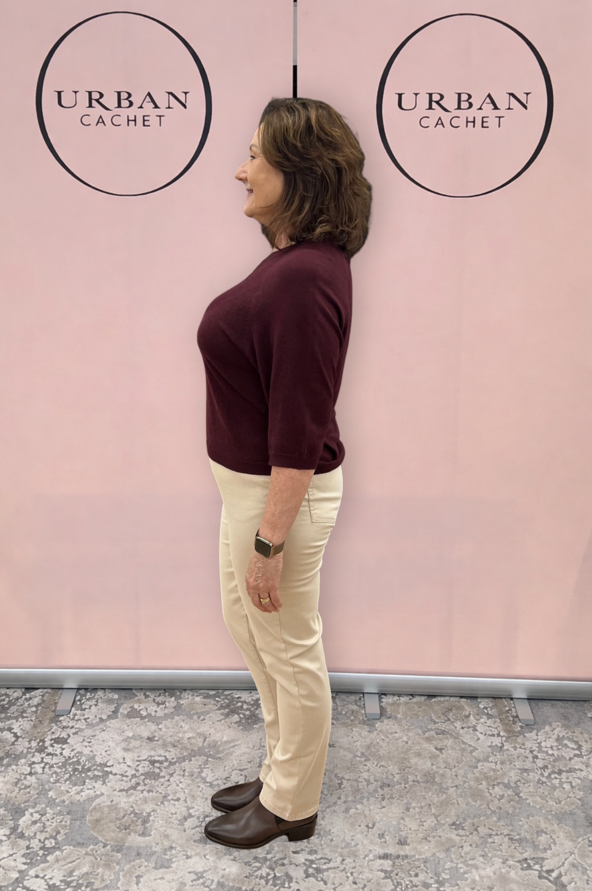 Humidity Grace Top in Merlot