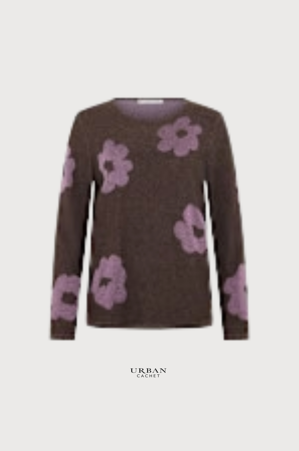 Mansted Denmark Bliss Eco Blooms Crew in Dark Brown