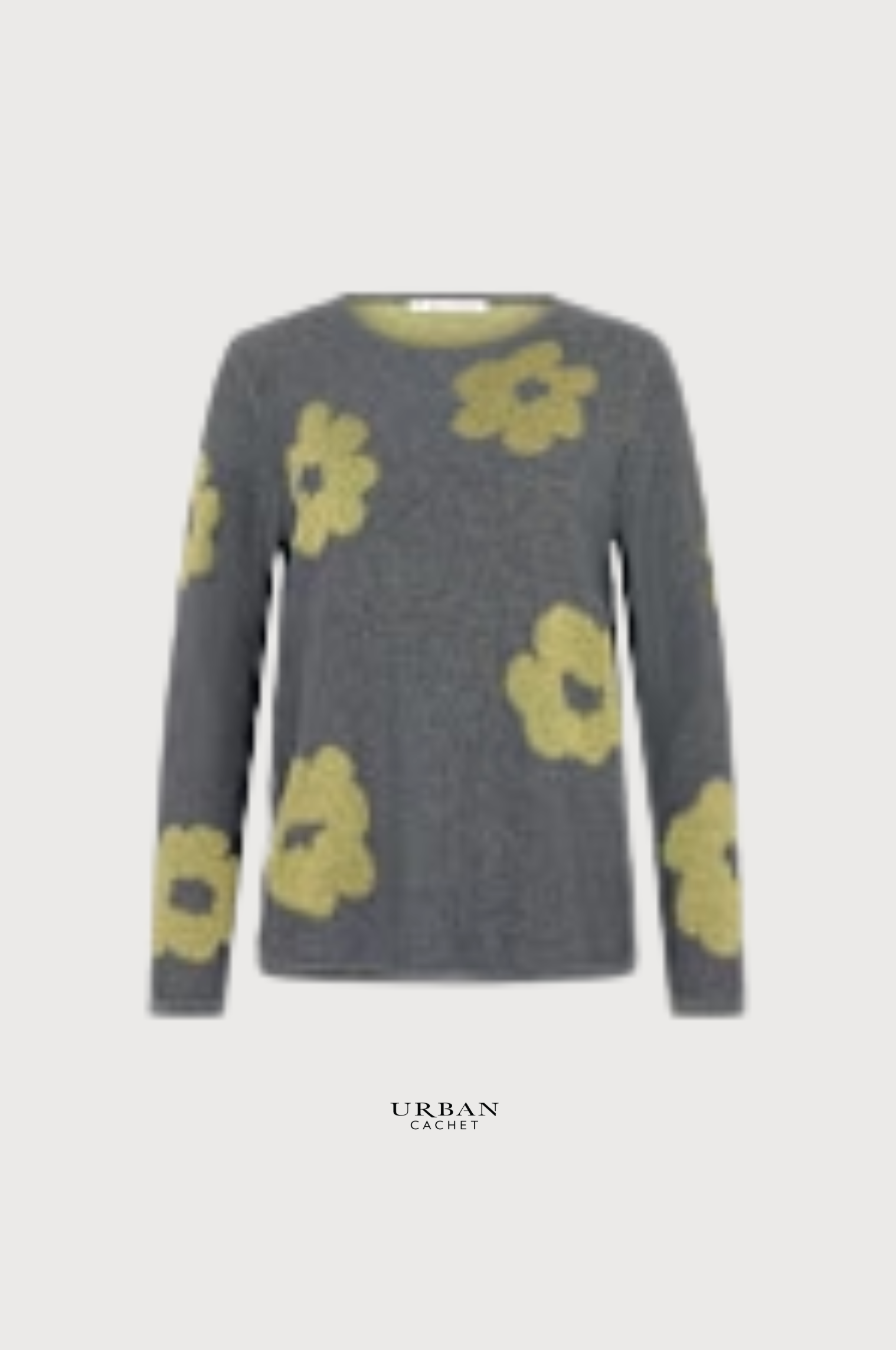 Mansted Denmark Bliss Eco Blooms Crew in Cold Grey