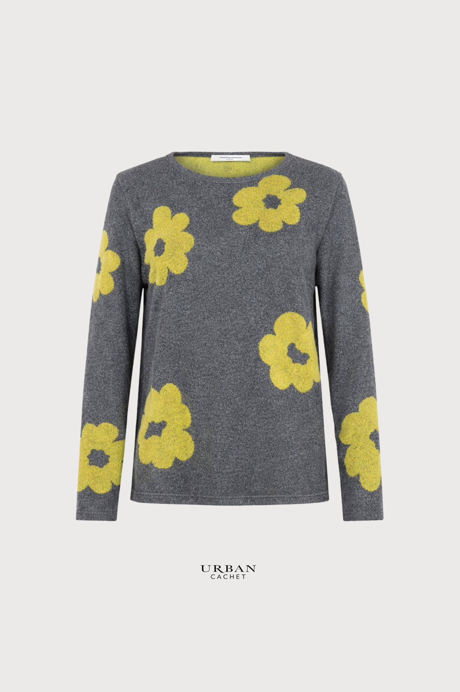 Mansted Denmark Bliss Eco Blooms Crew in Cold Grey