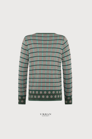 Mansted Oda Eco Box & Balls Sweater in Dark Green