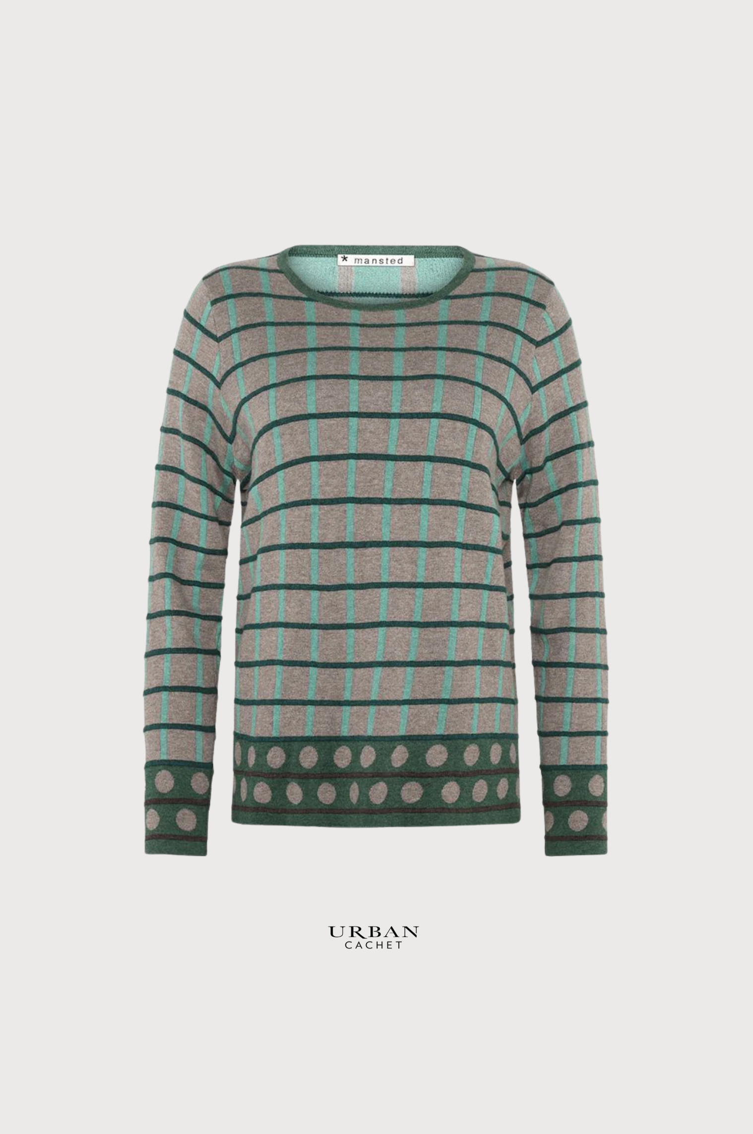 Mansted Oda Eco Box & Balls Sweater in Dark Green