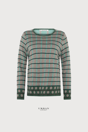 Mansted Oda Eco Box & Balls Sweater in Dark Green